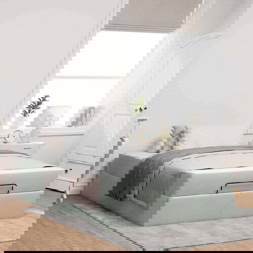 vidaXL Krevetna konstrukcija Svjetlosiva 140 x 190 cm Baršun Cene