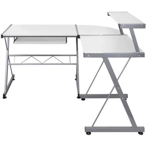 Maison Chic Kutni stol za računalo bijeli 132x112x99 cm konstruirano drvo Cijene