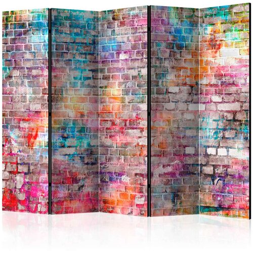  Paravan u 5 dijelova - Colourful Brick II [Room Dividers] 225x172 Slike