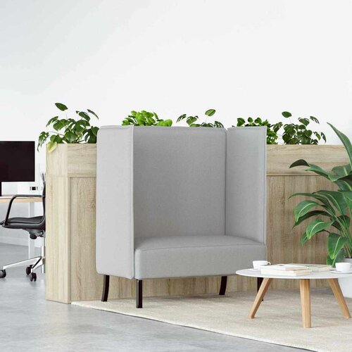 vidaXL Zofa z visokim naslonom Oblačno siva 109 x 56 x 121 cm blago Cene