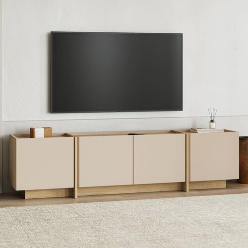 Hanah home TV komoda Lowen, 180 cm, vizon / hrast Sapphire Cene
