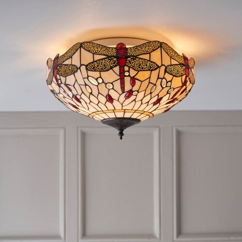 Endon 70723 - plafonsko svetlo tiffany dragonfly 2xE27/60W/230V prečnik 41 cm Slike