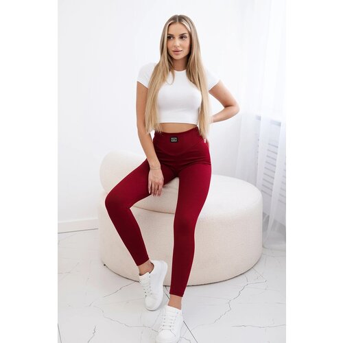Kesi Ribbed leggings burgundy Slike