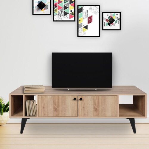 HANNAH HOME Hanah Kućni TV komoda Sidney, 150x40x50 cm, Hrast-Crna Cene
