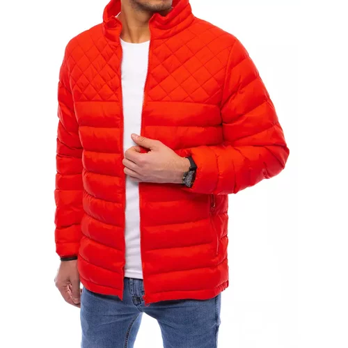 DStreet Red men's quilted transitional jacket TX3997