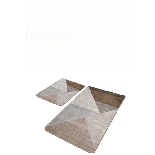 Mila Home Sive/smeđe od samta kupaonske prostirke u setu 2 kom 60x100 cm – Cijene