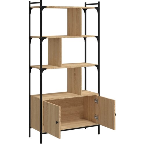  Biblioteka s vratima Sonoma hrast 76,5x30x154,5 cm Konstruirano drvo Slike