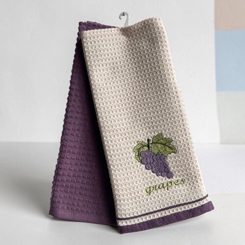 Viktorija Leskovac Set kuhinjskih krpa 40x60cm Wafle - Grape Cene