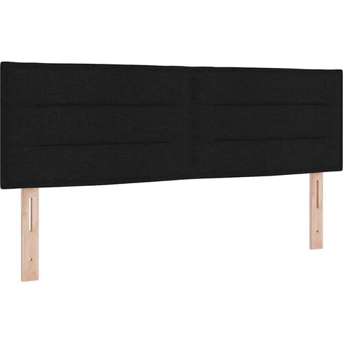 vidaXL Box Spring Krevet s Madracem i LED Crni 140x200 cm Tkanina Cijene