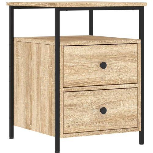 Maison Chic Nočna omarica - Nočna miza sonoma hrast 44x45x60 cm inženirski les, (21687679) Slike