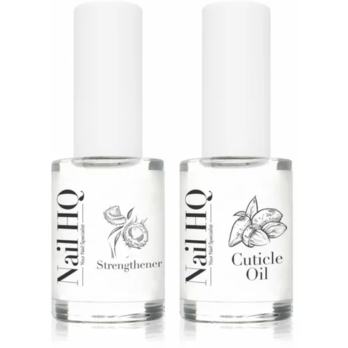 Nail HQ Strengthener & Cuticle Oil Duo set (za nohte in obnohtno kožo)