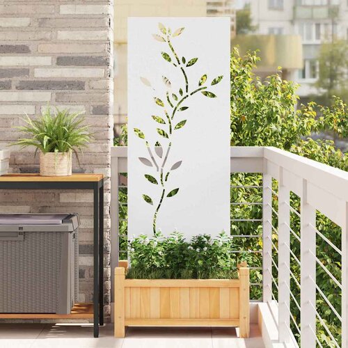 vidaXL Dekorativna ploča za vrt Bijelo 50 x 140 cm Cijene