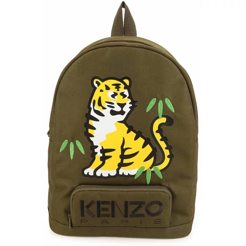 Kenzo Kids Dječji ruksak boja: zelena, veliki, s tiskom