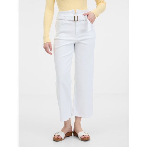 Orsay White Women's Wide Jeans - Women's Cene