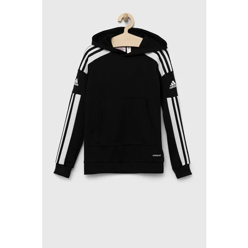 Adidas Otroški pulover črna barva, s kapuco