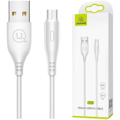 Usams MICRO USB KABEL 2A FAST CHARGE 1M ZA POLNJENJE TELEFONOV, BEL, (21980529) Cene
