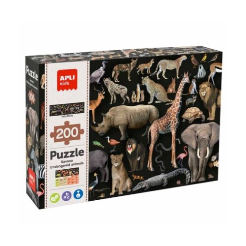 Apli Puzzle - Ugrožene životinje - savana ( 19697 ) Slike