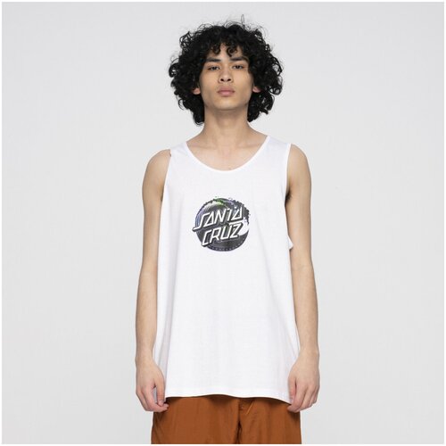 Santa Cruz Majice brez rokavov Holo wave dot vest Bela Cene