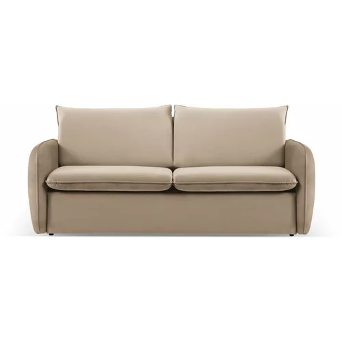 Cosmopolitan Design Bež baršunasta sklopiva sofa 194 cm Vienna –
