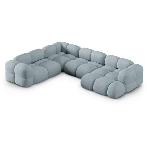 Cosmopolitan Design Svetlo modra kotna sedežna garnitura (levi kot/v obliki črke &amp;quot;U&amp;quot;) Loretto &amp;ndash; Slike