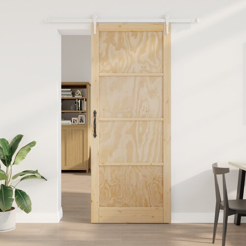 vidaXL klizna vrata s hardverskim setom 93x232 cm od punog bora Cijene