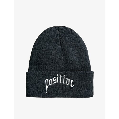 Koton Basic Knitted Beret with Slogan Embroidered Fold Detail Cene