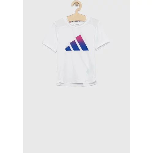 Adidas Dječja majica kratkih rukava B TI TEE boja: bijela, s tiskom