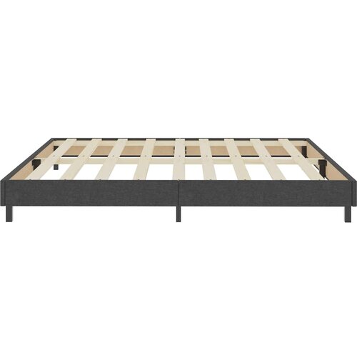 Box spring okvir za krevet od tkanine sivi 200 x 200 cm Slike