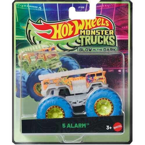Mattel Hot Wheels Monster Trucks: 5 Alarm autić 1/64 s plavim kotačima koji svijetle u mraku &ndash; Cijene