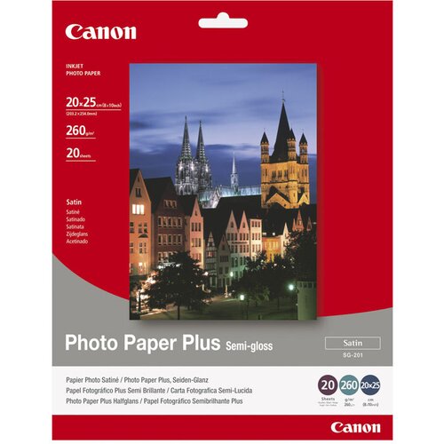 Canon Foto papir SG-201, 20 x 25 cm, 20 listov, 260 gramov Cene