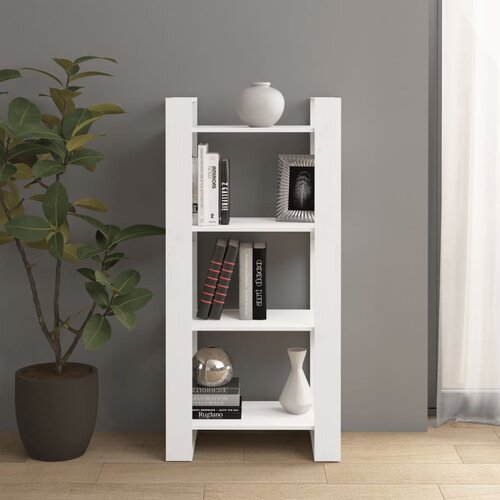 vidaXL knjižna omara/pregrada bela 60x35x125 cm trden les Cene