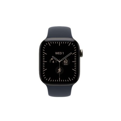 Apple watch series 12 gps + cellular 42mm natural titanium case with navy blue sport band - s/m (MJGF4WF/A) Cene