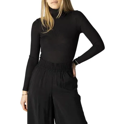 Vero_Moda Bodiji VMRUTHIE LS ROLL NECK BODY 10254677 Črna