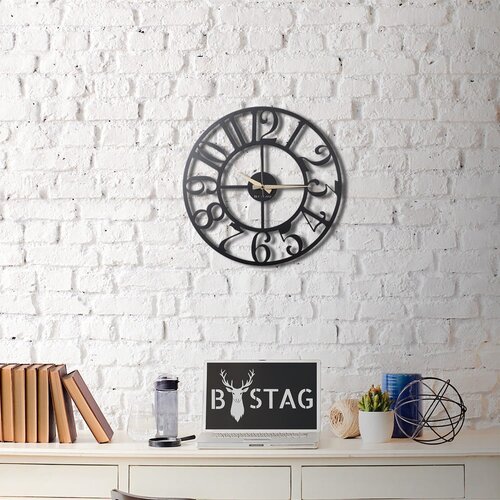 Bystag kovinska stenska ura The Old Times, ø 50 cm Cene