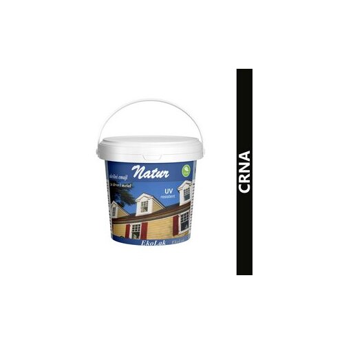Natur akrilni emajl za drvo i metal 0.75l crna Slike