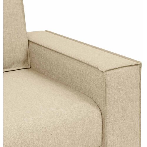  Dvodijelni set sofa s jastucima, krem tkanina Slike