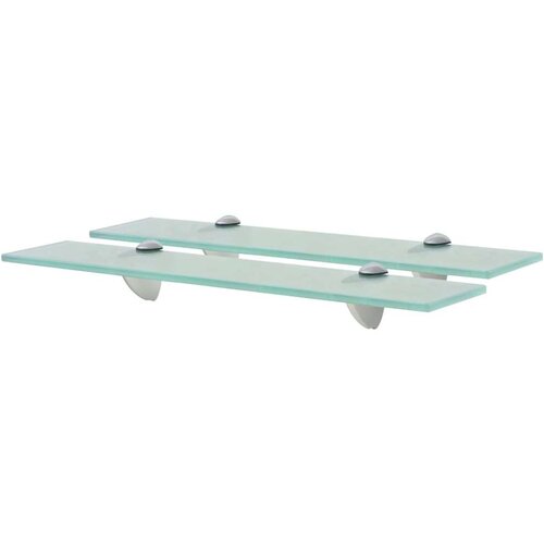  Zidne police 2 kom staklene 50 x 10 cm 8 mm Slike