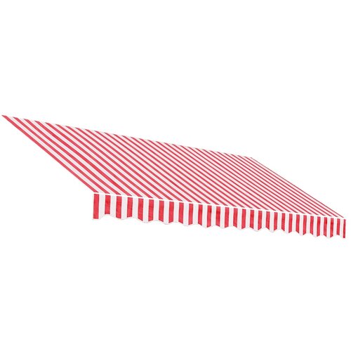  Zamjenska tkanina za tendu crvena i bijela 3x2,5 m poliester Slike