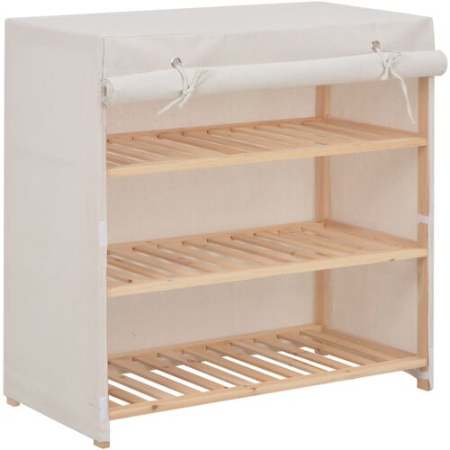 VidaXL Omarica za ževlje s pokrivalom bela 79x40x80 cm blago, (21025076) Slike