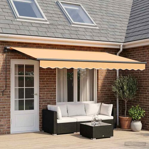  Povlačivi tende Pijesak 450 &times; 300 cm Poliester i aluminij Cijene