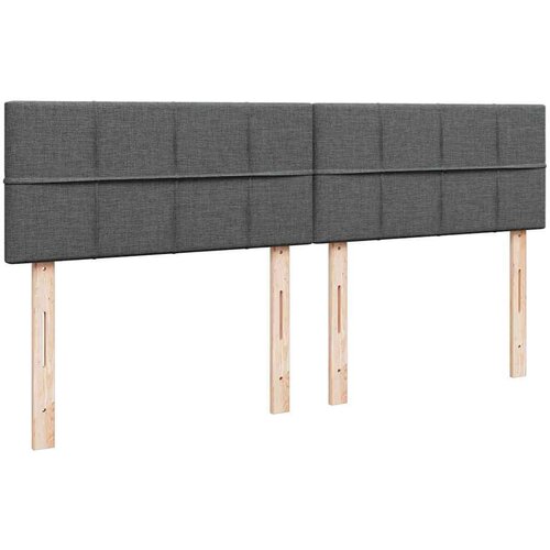 VidaXL Otomanski krevet s madracem i LED tamnosivi 160x200cm tkanine Slike