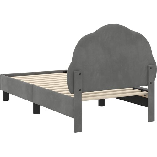  Okvir kreveta za malu djecu s naslonom Tamnosiva 70 x 140 cm Slike