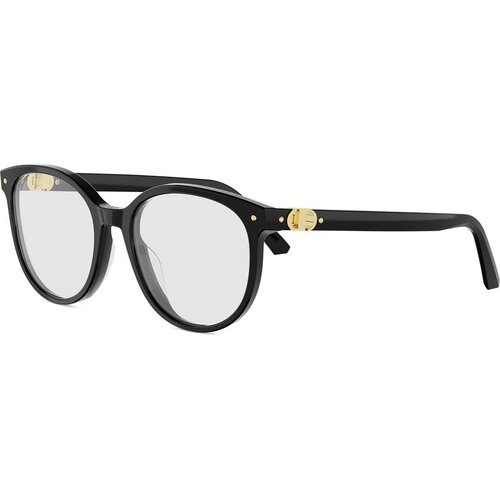 Dior Petit CDO R1I Black Round Eyeglasses ONE SIZE (52) Črna/Kristalna Slike