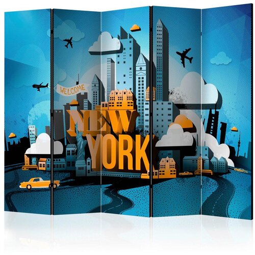 Artgeist Paravan New York, 5-Delni, Dvostranski Cene