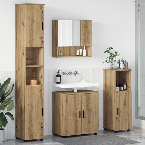 vidaXL Set namještaja za kupaonicu 4 pcs hrast artisan 61 x 35 x 64 cm Cijene