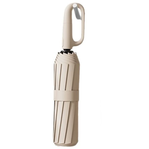 INF Samodejni zložljiv dežnik 120 reber z ročajem v obliki kljuke, UPF50+ Beige, (5000214675) Cene