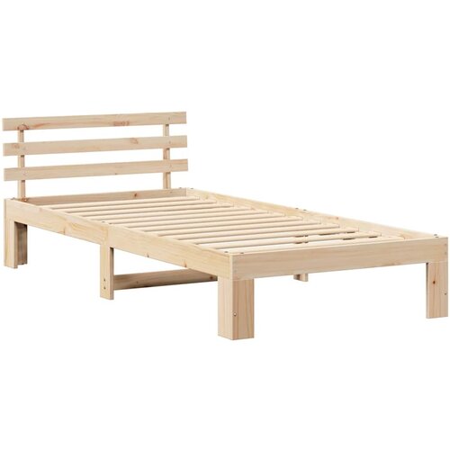 vidaXL Konstrukcija postelje Rjava 90 x 200 cm Trden borov les, (5000022804) Cene