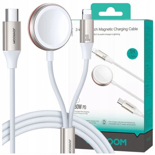 Joyroom MAGNETNI POLNILEC 2V1 ZA APPLE WATCH S-IW012 30W S POLNJENJEM 1,5M, (5000292958) Cene