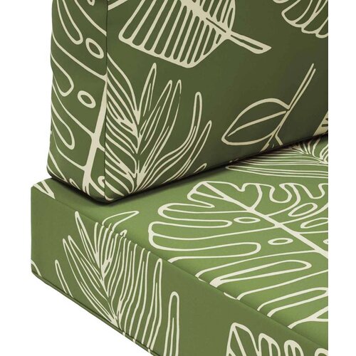  Jastuk za vanjsku sofU 3 pcs Dizajn lista Poliester - Dezen s listom 60 x 60 cm 1x sjedalo +1x naslon +1x bočna strana (3D bez b Slike