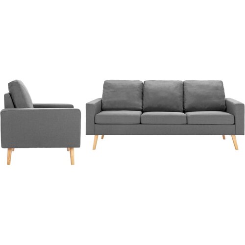 vidaXL 2-dijelni set sofa od tkanine svjetlosivi Cene